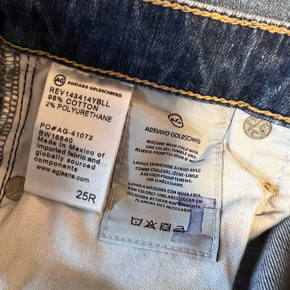 BNWT AG Adriano Goldschmied The Prima Cigarette Leg Skinny Soft Jeans , size 25 - Picture 6 of 6